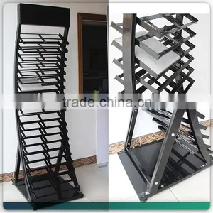 Metal Floor Quartz Stone Display Shelves for Wood Floors With 40 Shelves thumbnail-6