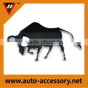 Plastic Chrome Cow Stickers Car Emblems Logo Custom thumbnail-1