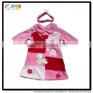 BKD2015 New Arrival Baby Girl Winter Dresses Set thumbnail-1