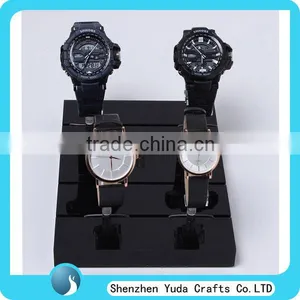 Black Watch Display Tray With Slots, Manafacture MDF Watch Stand With C Ring Holders thumbnail-2
