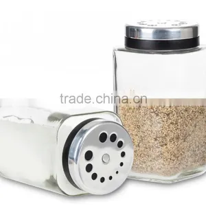 SINOGLASS Trade Assurance Unique 180ml Jar Shape Adjustable Lid Kitchen Glass Spice Jar thumbnail-1