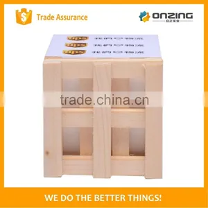 UPS Wood Free Paper Sticky Note Cube With Wooden Pallet for Promotion thumbnail-5