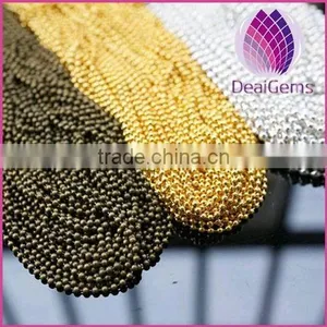 1.5mm Silver/gold/bronze Plated Iron New Ball Neck Chain Designs thumbnail-1