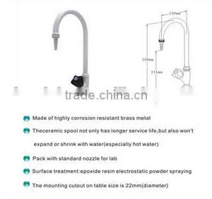 Bench Mounted 1-way High Head Lab Water Faucet in Physics/Chemistry/Maths Laboratory thumbnail-3