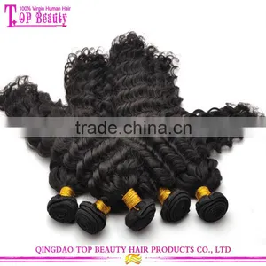 2015 Top Selling 100% Real Malaysian Deep Wave Hair Factory Price Brand Name Hair Weave thumbnail-2