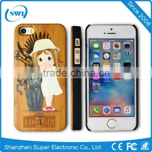 Colorful Painting PC+wood Case for Iphone 6, New Arrival Back Cover Case For Iphone 7 thumbnail-5