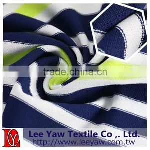 Polyester Full Dull Spandex Yarn Dyed Auto Stripe Pique Fabric With Anti-bacterial thumbnail-5