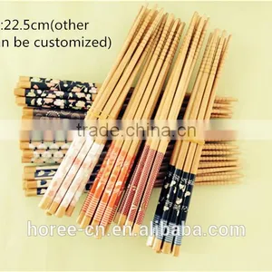 Chinese Round Bamboo Reusable Chopsticks With Pattern thumbnail-4