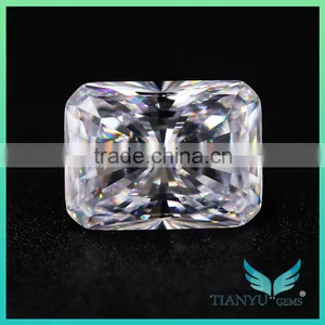White Moissanite Diamond 8x10mm Radiant Cut Forever One Moissanite Discount thumbnail-1