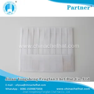 60g Disposable Non Woven Flat Top Chef Hat 28cm*23cm thumbnail-4