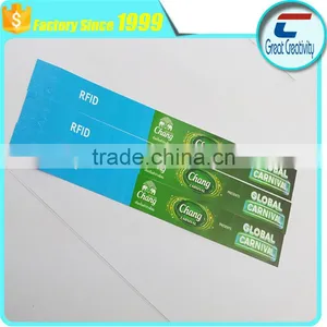 Custom Logo Printing Disposable Paper One off Rfid Smart Wristband Blacelet for Festival Events or Exhibitions thumbnail-6