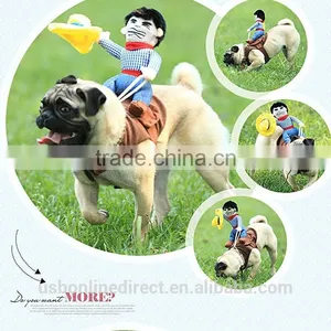 2015 Creative Riding Horse Dog Costume Novelty Pet Clothes Cowboy Dog Clothing thumbnail-3