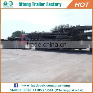 Tri-axle Semi Trailer 60-100tons Used Low Bed Trailers for Sale thumbnail-3