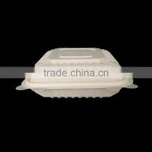 CBT026 Disposable Biodegradable 9 Inch 3 -div Corn Starch Food Container thumbnail-2