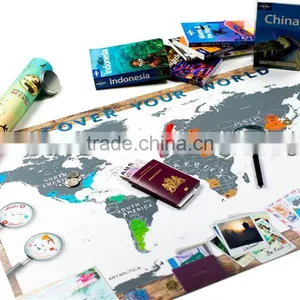 Scrape Map World Map Personalized Scrape off XL Size Unique and Large World Map Poster With a Layer AMA-16 thumbnail-6