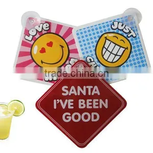 Plastic Car Warning Signs, Plastic Security Warning Sign thumbnail-1