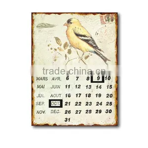 Cheapest!!!Vintage Metal Decorative Sign Metal Wall Plaque Metal Calendar thumbnail-1