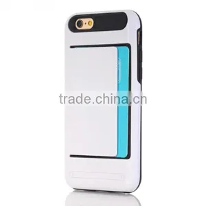 TPU + PC Combo Mobile Phone Case Cover With Card Slot for IPhone 7 thumbnail-2