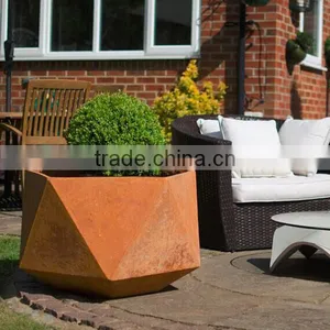 FO-9C52 Corten Steel Flower Pot/garden Planter/outdoor Decoration thumbnail-2