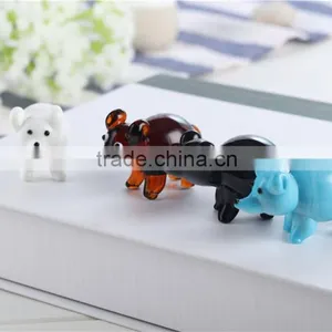 Colored Glass Pig Handicrafts for Household Decoration or Gifts thumbnail-3