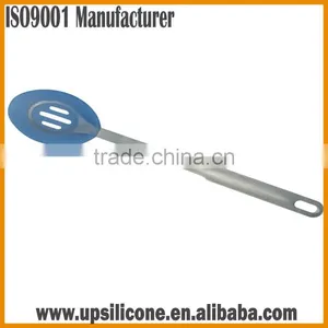 Silicone Draining Spoon With Stainless Steel Handle thumbnail-6
