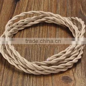 Electrical Wire Fabric Weaving Cable Colorful 2 Cord Textile Braided Wire thumbnail-4