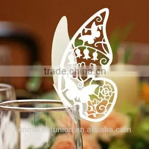 Party Favors Supplier Wine Glass Card Laser Cut Wedding Invitation Card thumbnail-2