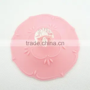Silicone Cup Lids - Diamond Mug Cover - Silicone Glass Cover Suction Lids for Coffee and Tea Cup thumbnail-2