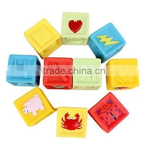 Baby Learning Blocks Set Baby Blocks Toys Non-toxic Soft Plastic Cartoon Cube Building Blocks Children Educational Toy thumbnail-2