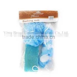 3PC Sponge Massage Ball Bath Scrub, Bath Sponge Set thumbnail-1
