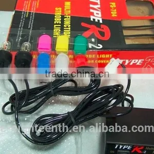 2016 New 4 LED U-shape Decorative Flash Strobe Light Bulbs Flashing Lamp Car Headlight DC 12V thumbnail-1