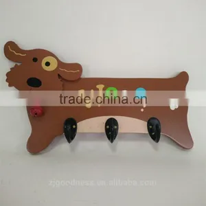 Hot Sale Dog Pet Animal Print Home Decoration Wooden Wall Hook thumbnail-1