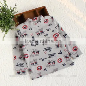 Autumn and Winter is Thick Cotton Girls Boys Half Turtleneck Bottoming Shirt With Children Baby Bring Long Sleeved T-shirt thumbnail-1