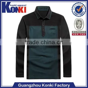 Top Brand Tight Muscle Long Sleeve Polo t Shirts for Men thumbnail-1