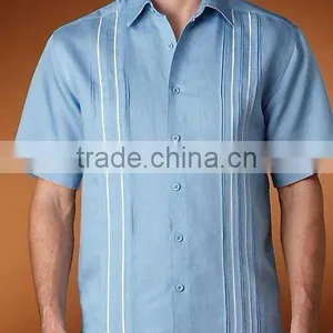 Men Fashion Designer Shirts Guayaberas Linen&cotton Shirts SHM-56 thumbnail-1