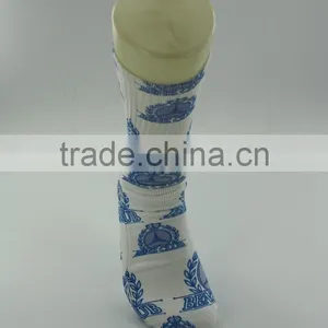 White Thick Polyester Sublimation Printed Men Socks With Free Samples thumbnail-5