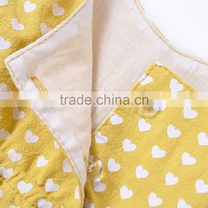 2017 New Design Hot Sale Summer Dress 2017 Wholesale Cotton Clothing Boutique Custom Kids Sleeveless Baby Little Girl Gold Dress thumbnail-3
