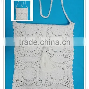 New Original Design Crochet Handmade Pattern Beach Felt Bag Square Shoulder Bag thumbnail-2