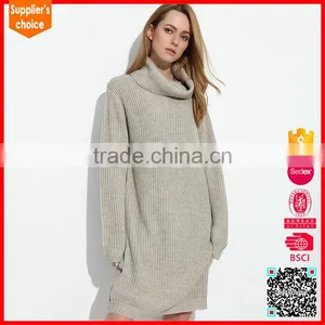 Latest Design Long Sleeves Warmful Turtle Neck Cozy Ladies Long Sweater thumbnail-3