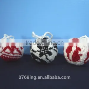 Christmas Decoration Ball New-arrival Knit Christmas Ball Red Christmas Ball thumbnail-1