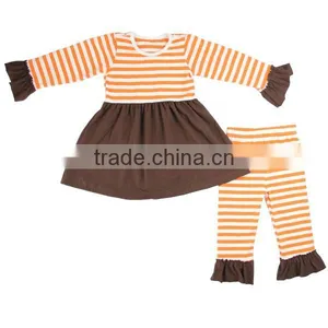 New Design Factory Wholesale Stripe Outfit Girls Boutique Halloween Clothing thumbnail-1
