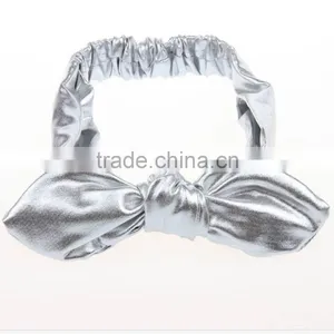 Elastic Headbands,Mental Color Leather Headbands,Ear Headbands thumbnail-2