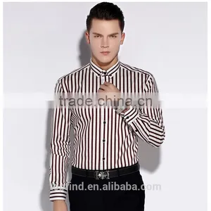 China Supplier Customise Classic Men's Formal Striped Shirt in Bulk thumbnail-1