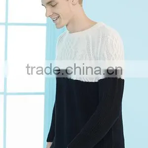 2017 Mens Knit Round Neck Cashmere Pullover Sweater for Wholesale thumbnail-3