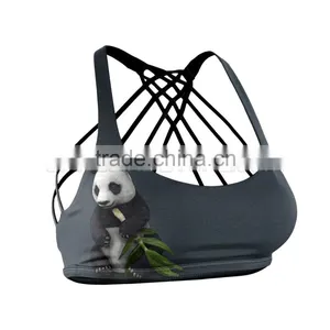 Panda Sports Bra With Multiple Stripes thumbnail-1