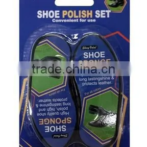 Plastic Handle Instant Shine Shoe Shine Sponge Set thumbnail-1