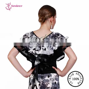 AB021 Chinese Ink Flower Ballroom Dance Costumes Manufacturer thumbnail-4