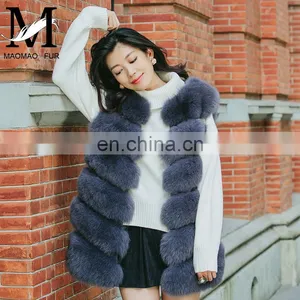 2016 Top Fashion Winter Warm Vest Wholesale Custom Real Fur Vest Fox Fur thumbnail-5