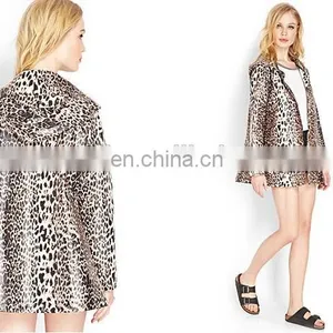 2015 Latest Fashion Guang Zhou Custom Coat,Leopard Print Raincoat Jacket thumbnail-3