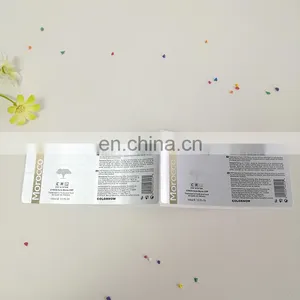 China Manufacture 100ml Morocco Oil Adhesive Label Printing Aluminium Silver Foil Sticker thumbnail-6